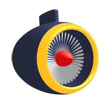 Turbo jet plane engine Stock Illustration