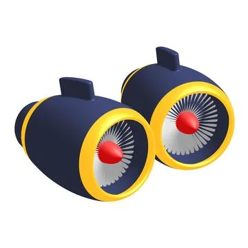 Turbo jet plane engine Stock Illustration