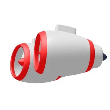 Turbo jet plane engine Stock Illustration