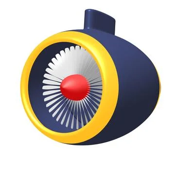 Turbo jet plane engine Stock Illustration