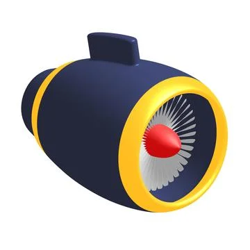 Turbo jet plane engine Stock Illustration