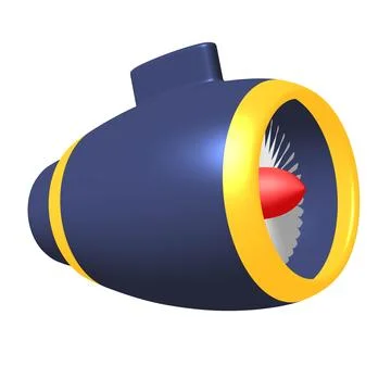 Turbo jet plane engine Stock Illustration
