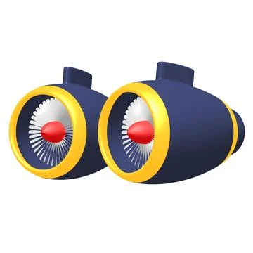 Turbo jet plane engine Stock Illustration