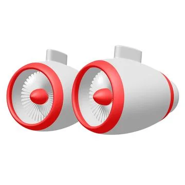 Turbo jet plane engine Stock Illustration