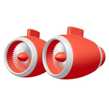 Turbo jet plane engine Stock Illustration