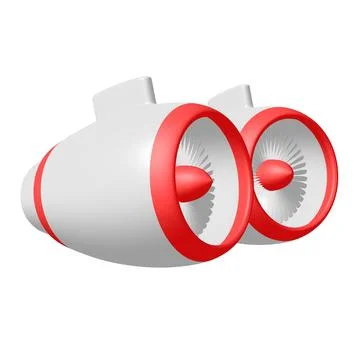 Turbo jet plane engine Stock Illustration