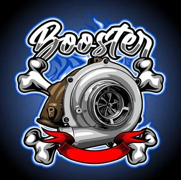 Turbo kit bone background vector template Stock Illustration