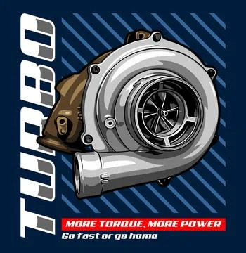Turbo kit on gray stripes vector template Stock Illustration