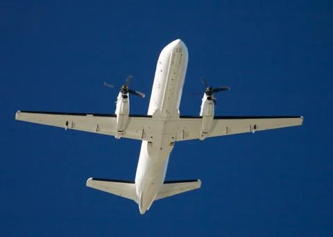 Turbo prop in blue Stock Photos