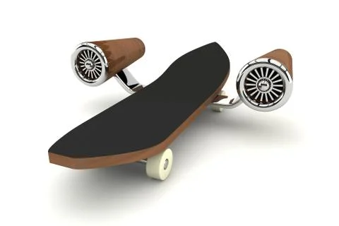 Turbo skateboard Stock Illustration