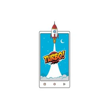 Turbo space ship rocket shuttle vector art Stock Illustration