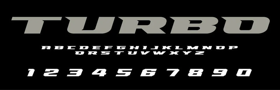 Turbo vector typography lettering Stock Illustration