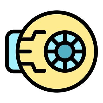 Turbocharger boosting engine performance with enhanced airflow Stock Illustration