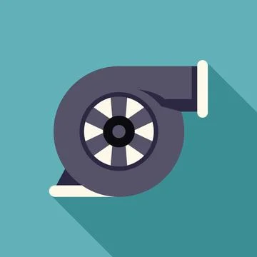 Turbocharger increasing pressure to engine using exhaust gases Illustrazione stock