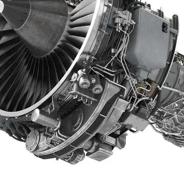 Turbofan Aircraft Engine CFM International CFM56 Sectioned ~ 3D Model ...