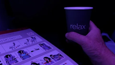 Turbulence on airplane Stock Footage 108682622