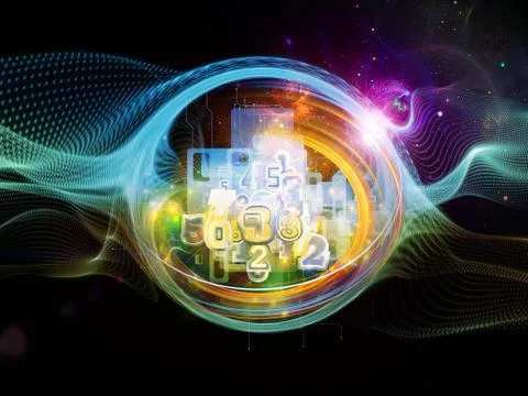 Turbulence Cluster Illustrazione stock