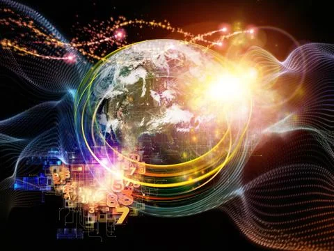 Turbulence Composition Illustrazione stock