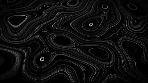 Turbulence of particle lines. Digital technological animation. 動画素材 308111870