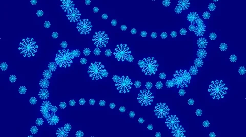 Turbulence snowflake, abstract loop motion blue background Stock Footage 41290458