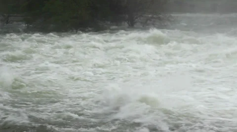 Turbulence waves in the river,water bubbles and splashing,droplets close up Stock Footage 37787954
