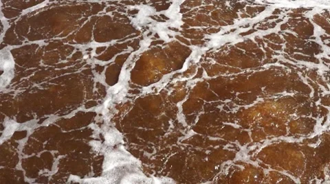 Turbulent brown water Video stock 10768656