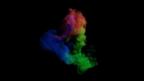 Turbulent colored smoke explosion, full ... | Stock Video | Pond5