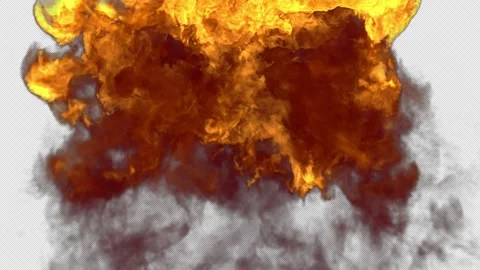 Turbulent Fire on Alpha Stock Footage 157376040