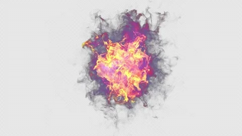 Turbulent Fireball Loop On Alpha Stock Footage 302778228