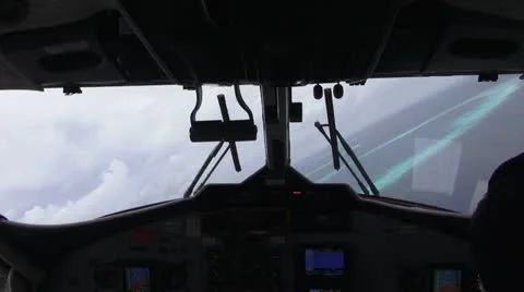 Turbulent flight over ocean Stock Footage 17479992