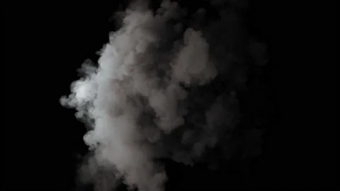 Turbulent gray cloud of smoke Stock Footage 137130216