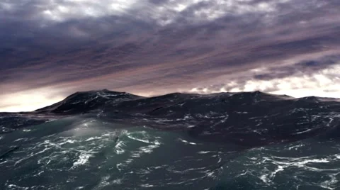 Turbulent Ocean Stock Footage 48478299