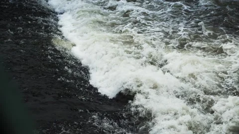 Turbulent Rapids of Vltava River Stock Footage 264671051