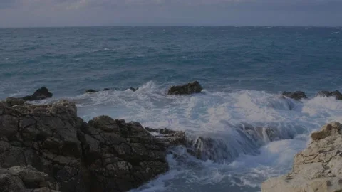 Turbulent sea Stock Footage 144467257