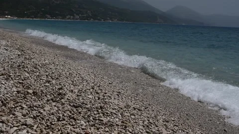 Turbulent sea waves Stock Footage 158080773