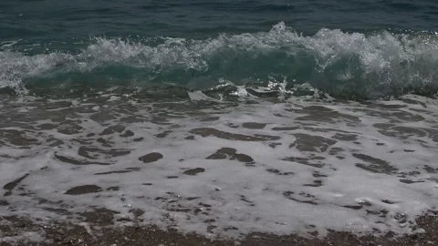 Turbulent sea waves Stock Footage 158080848