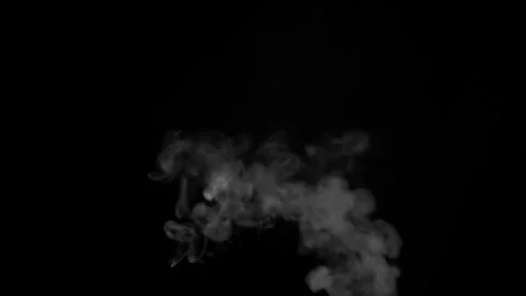 Turbulent Steam Stream on Black Background Stock Footage 280795695
