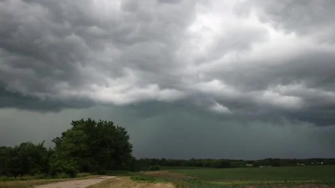 Turbulent Storm and Rain Time Lapse Stock Footage 200982444
