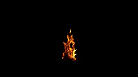Turbulent Surface Fire Compositing Element on black screen Stock Footage 324890304