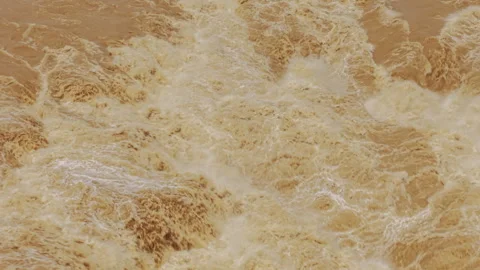 Turbulent Water Flow Stockbeeldmateriaal 342049463