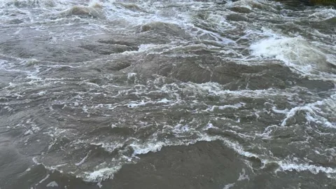 Turbulent waters of the river Stock Footage 236892860