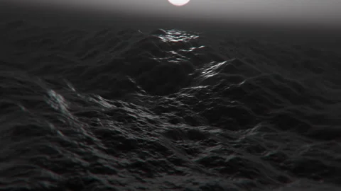 Turbulent waves in open rough ocean. Shaky camera moves backwards at high speed. Video stock 280797378