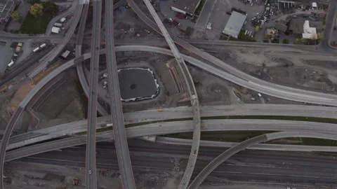 Turcot Interchange Highway Flyover During Road Construction Stock Footage 345269098