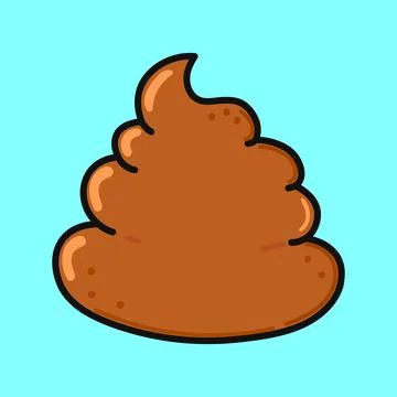 Turd character. Vector hand drawn cartoon kawaii character illustration ico.. Stock Illustration