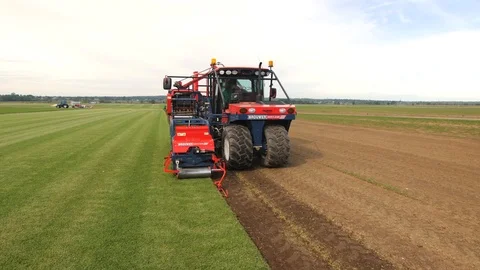 Turf Harvester 1 Stock Footage 108013772
