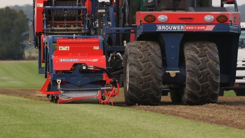 Turf Harvester 2 Stock Footage 108014016
