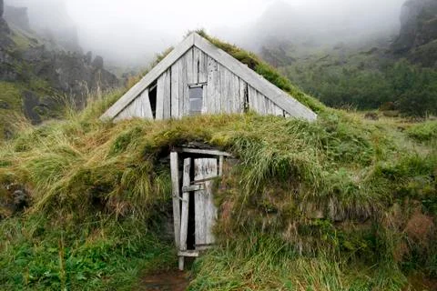 Turf house Stock Photos