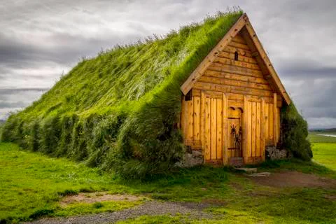 Turf house Stock Photos
