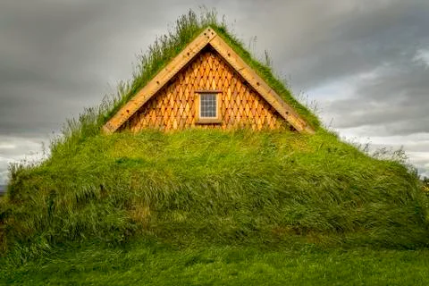 Turf house 写真素材