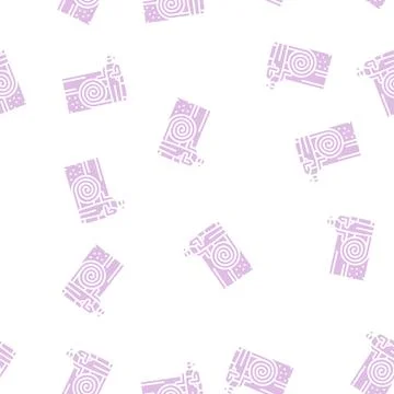 Turf laying glyph seamless pattern Stock Illustration